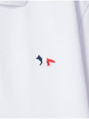 Tricolor Fox Patch Classic Polo Shirt White - MAISON KITSUNE - BALAAN 5