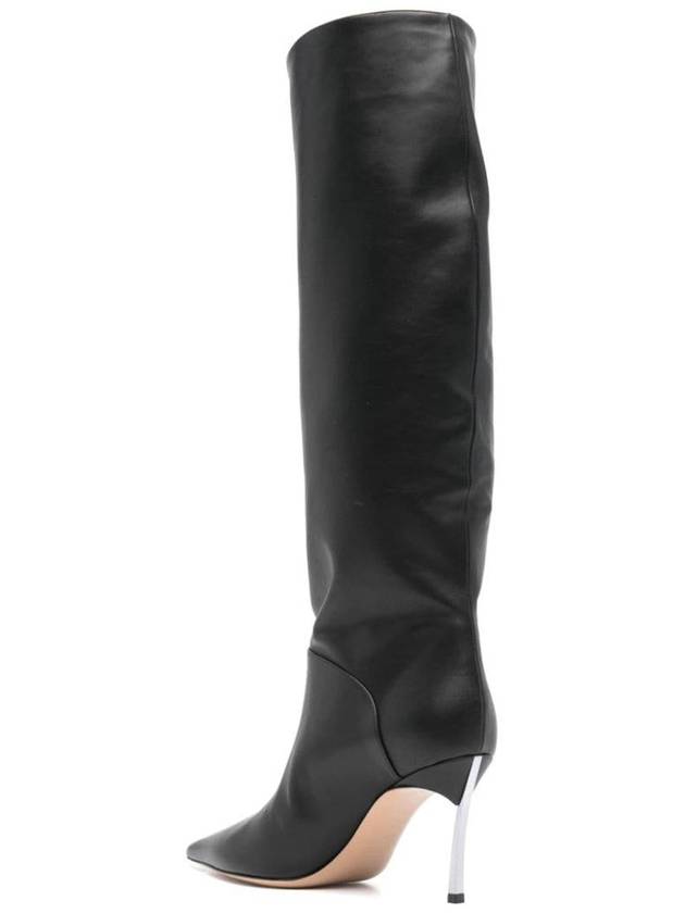 Casadei 'Superblade' Black Leather High Boots - CASADEI - BALAAN 2