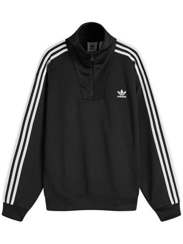 Funnel Neck Half Zip-Up Track Jacket Black - ADIDAS - BALAAN 1