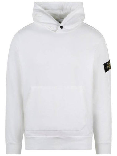 Compass Logo Patch Hoodie White - STONE ISLAND - BALAAN 1