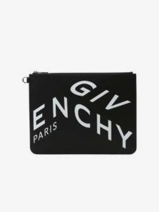 Big Logo Print Clutch Bag Black - GIVENCHY - BALAAN 2