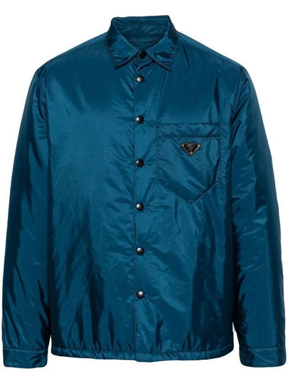 Light Re Nylon Long Sleeve Shirt Aviator Blue - PRADA - BALAAN 2