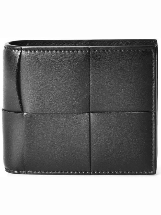 Men's Intrecciato Half Wallet Black - BOTTEGA VENETA - BALAAN 2