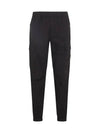 Stretch Cotton Tela Paracadute Cargo Straight Pants Black - STONE ISLAND - BALAAN 2