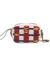 Women s Gucci 448065 Trompe l oeil printed matelass chevron gold plated GG Marmont mini cross bag gt Gangbuk used luxury goods - GUCCI - BALAAN 2