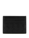 Intrecciato Leather Card Wallet Black - BOTTEGA VENETA - BALAAN 4