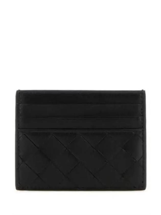 Intrecciato Leather Card Wallet Black - BOTTEGA VENETA - BALAAN 4