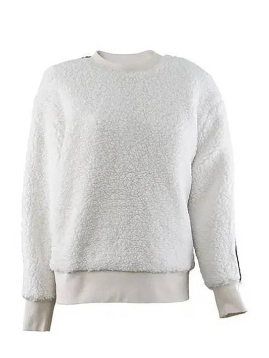 Women's Everly Pullover Crew Neck Sweatshirt White - MOOSE KNUCKLES - BALAAN 2