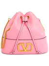 V Logo Signature Women's Chain Bucket Bag P0T83HPF ZQQ - VALENTINO - BALAAN 1