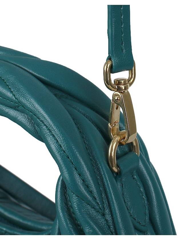 Wander Matelasse Nappa Leather Hobo Mini Bag Lagoon Blue - MIU MIU - BALAAN 9