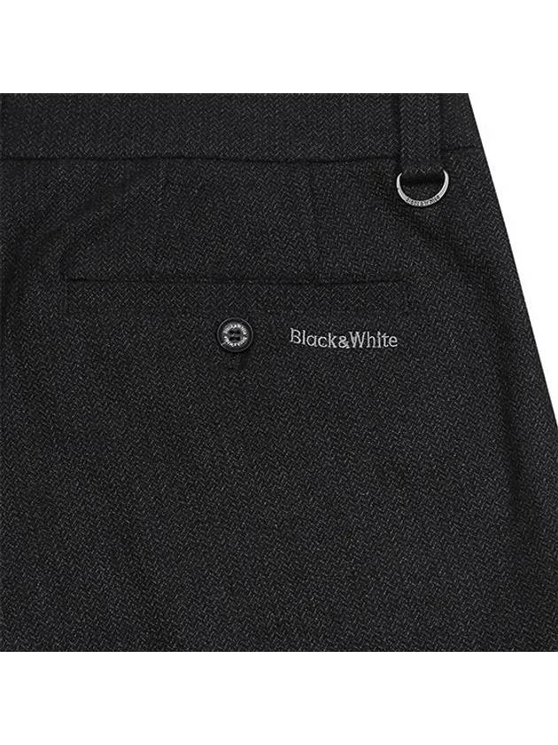 Men s Herringbone Pattern One Tuck Pants 5054GXWP DARK GRAY - BLACK&WHITE - BALAAN 4