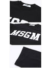 Women's Logo Print Short Sleeve T-Shirt Black - MSGM - BALAAN 5