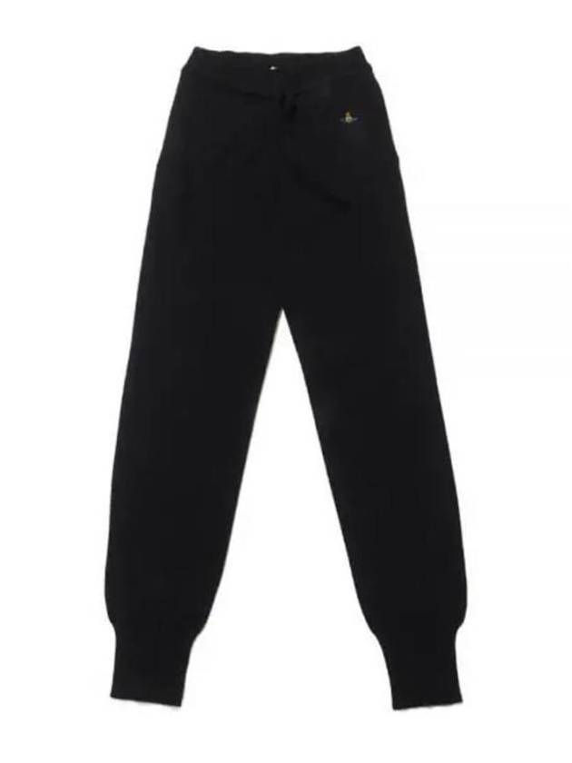 ORB Logo Drawstring Knit Leggings Black - VIVIENNE WESTWOOD - BALAAN 2