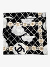 Camellia Square Silk Muffler Black - CHANEL - BALAAN 3