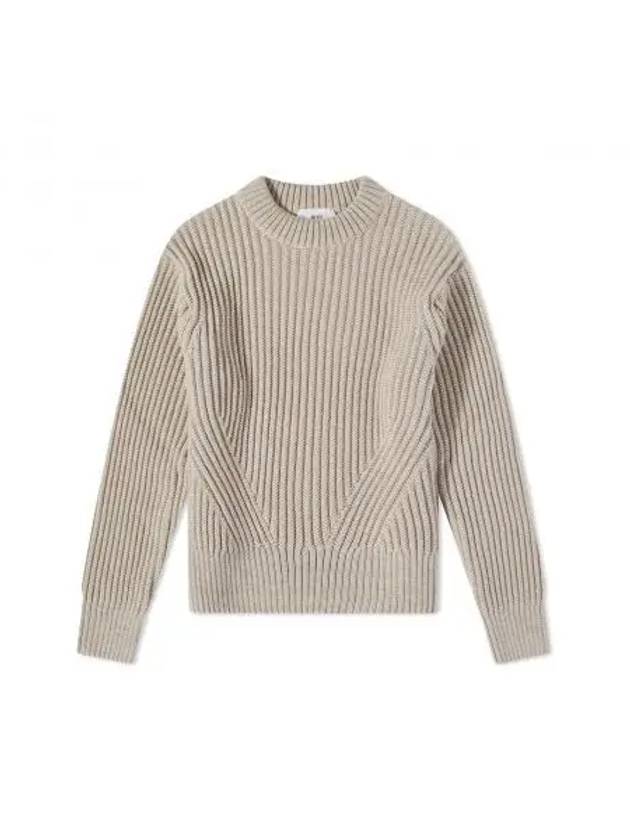 Wool Knit Top Beige - AMI - BALAAN 2