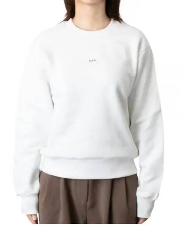 Boxy Micro Logo Sweatshirt White - A.P.C. - BALAAN 2