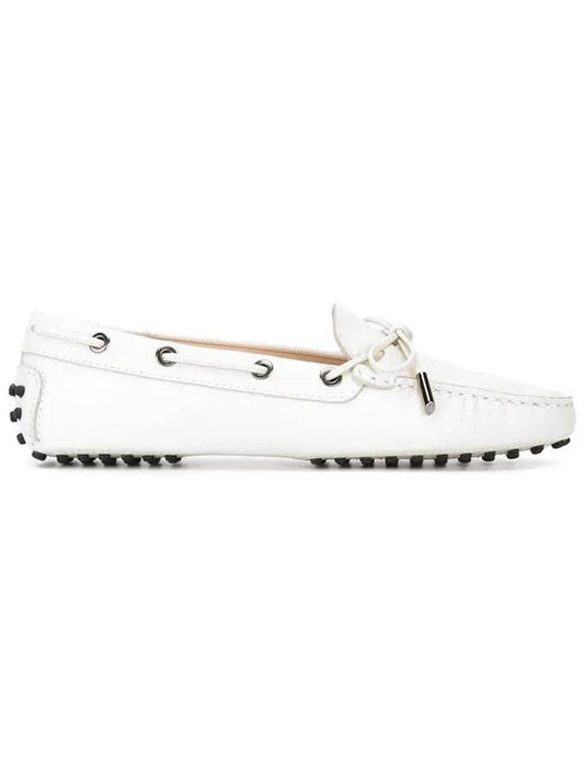 Women's Leather Gommino Driving Shoes White - TOD'S - BALAAN 2