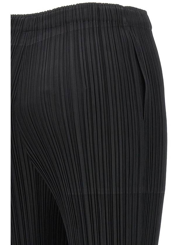 Pleats Basic Cropped Pants Black - ISSEY MIYAKE - BALAAN 2