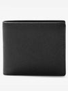 Stitched Grain Leather Half Wallet Black - MAISON MARGIELA - BALAAN 3