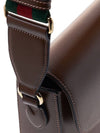 Men's Horsebit 1955 Shoulder Bag Brown - GUCCI - BALAAN 9