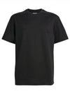 Women s Gradient Embossed Back Logo Short Sleeve T Shirt Black 195528 - WOOYOUNGMI - BALAAN 1