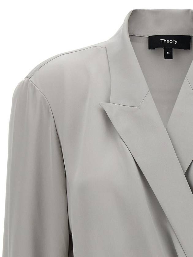 Theory 'Pk Label Wrap' Blouse - THEORY - BALAAN 3