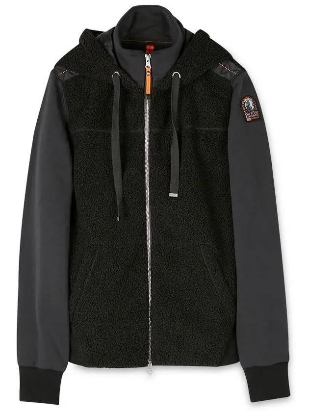 Women's Moegi Fleece Black Hooded Zip-up PWFLEPF33 541 - PARAJUMPERS - BALAAN 1