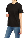 Crew Neck Cotton Short Sleeve T-Shirt Black - BOTTEGA VENETA - BALAAN 6