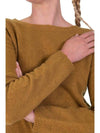 Women's Giori Wool Cashmere Knit Top Ochre - S MAX MARA - BALAAN 7