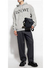 Logo Oversized Fit Cotton Hoodie Grey Melange - LOEWE - BALAAN 3