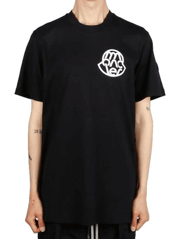 Logo Motif Short Sleeve T-Shirt Black - MONCLER - BALAAN 1