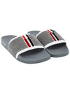 Diagonal Tab Terry Full Slippers Grey - THOM BROWNE - BALAAN.