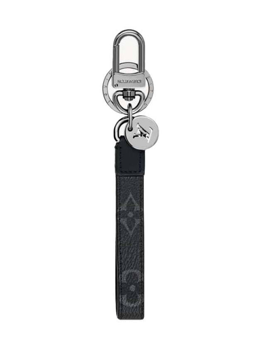 Monogram Dragonne Bag Charm Key Holder Black - LOUIS VUITTON - BALAAN 1