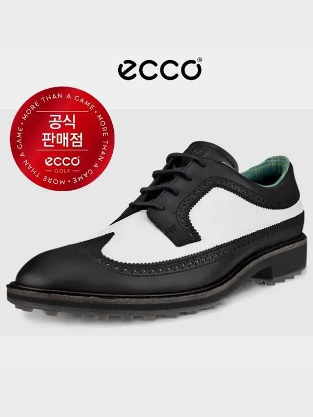 Men's Leather Classic Hybrid Spikeless Black White - ECCO - BALAAN 2