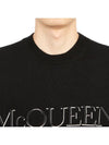 Embroidered Logo Knit Top Black - ALEXANDER MCQUEEN - BALAAN 7