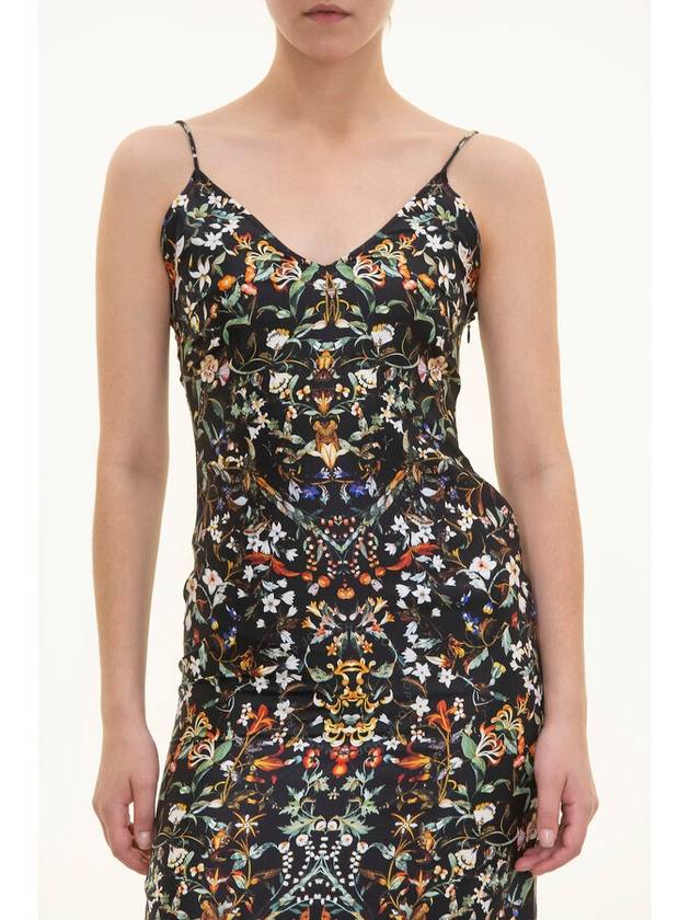 Burberry Maris Floral Silk Slip Dress In Black Ip Pattern, Brand Size 8 (US Size 6) - BURBERRY - BALAAN 3