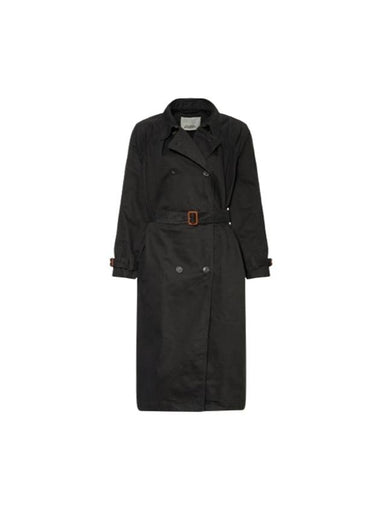 Edenna Trench Coat Black - ISABEL MARANT - BALAAN 1