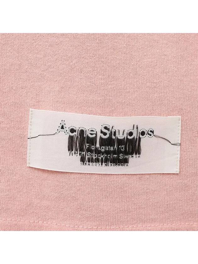 Logo Patch Overfit Short Sleeve T-Shirt Salmon Pink - ACNE STUDIOS - BALAAN 5