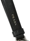 Saffiano Leather Key Holder Black - PRADA - BALAAN 6