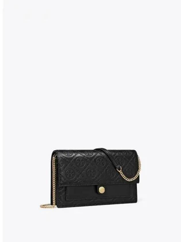 Monogram leather WOC chain wallet mini shoulder bag black domestic product GM0024080695760 - TORY BURCH - BALAAN 1