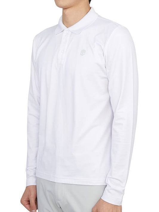 Golf wear polo brushed long sleeve t-shirt G00563 001 - HYDROGEN - BALAAN 2