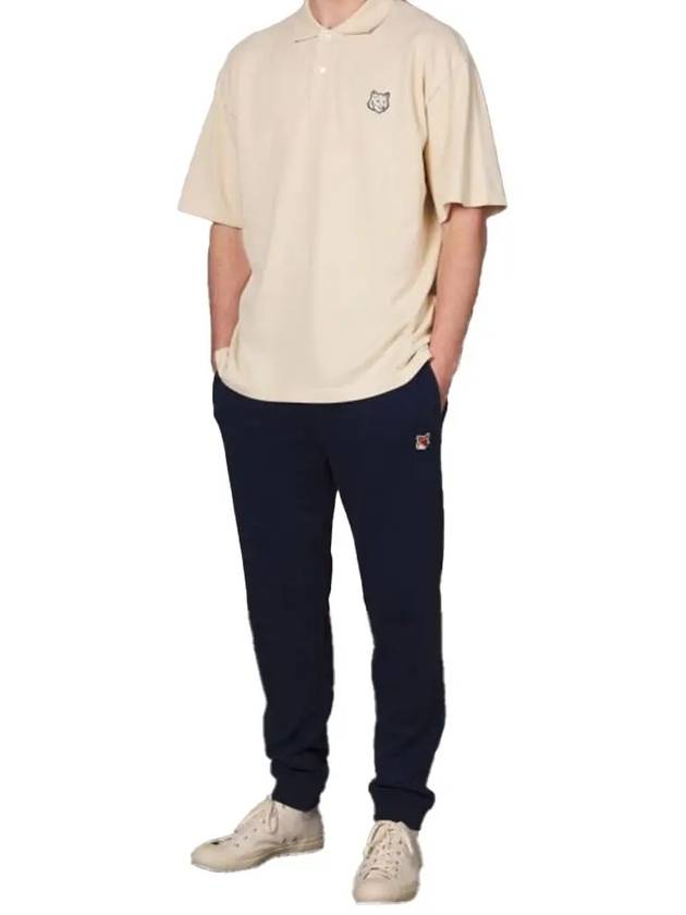 Bold Fox Head Patch Oversized Polo Shirt Beige - MAISON KITSUNE - BALAAN 5