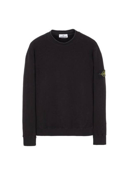 Stretch Cotton Fleece Mock Turtleneck Sweatshirt Black - STONE ISLAND - BALAAN 2