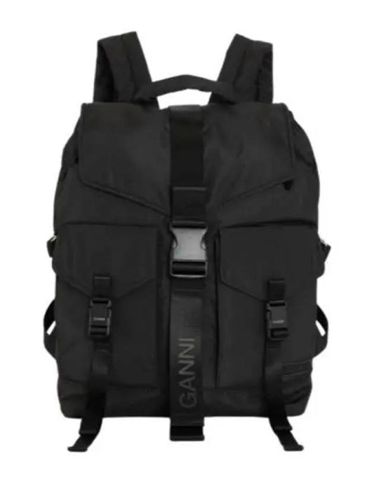 Recycle Tech Backpack Black - GANNI - BALAAN 2