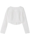 western crop blouse off white - MSKN2ND - BALAAN 3