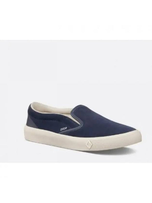 B101 Suede Smooth Calfskin Slip On Sneakers Navy - DIOR - BALAAN 1