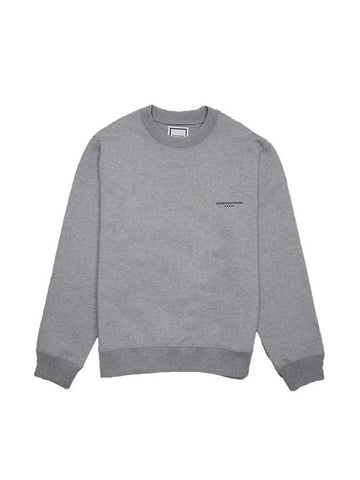 Back Square Label Cotton Sweatshirt Grey - WOOYOUNGMI - BALAAN 1