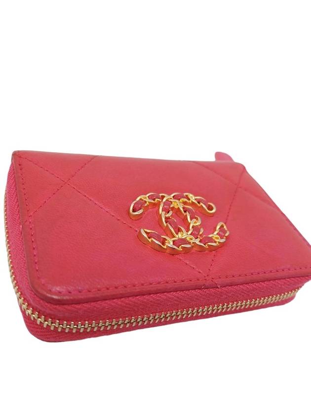 Women AP0949 19 Pink Zipper Coin Card Wallet - CHANEL - BALAAN 7