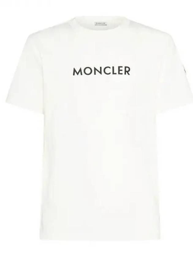 Logo Patch T Shirt White 8C00034 89AJS 032 271351 1146530 - MONCLER - BALAAN 1