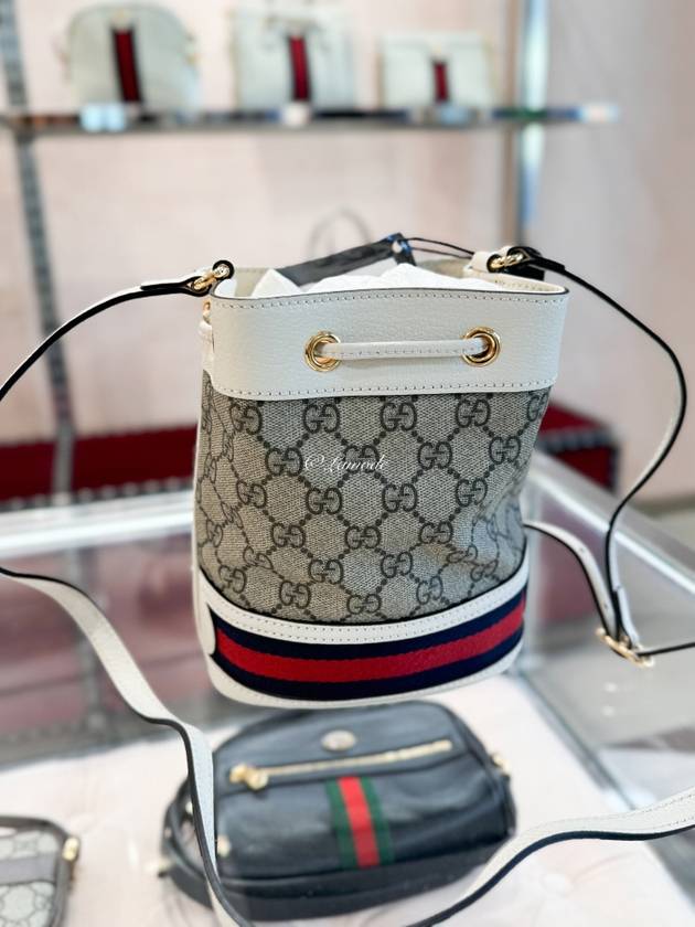 Ophidia GG Small Bucket Bag Beige - GUCCI - BALAAN 4